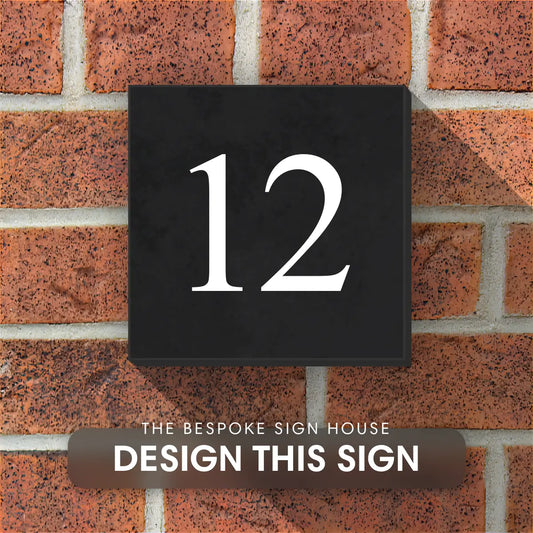 Granite Square Door Number Sign