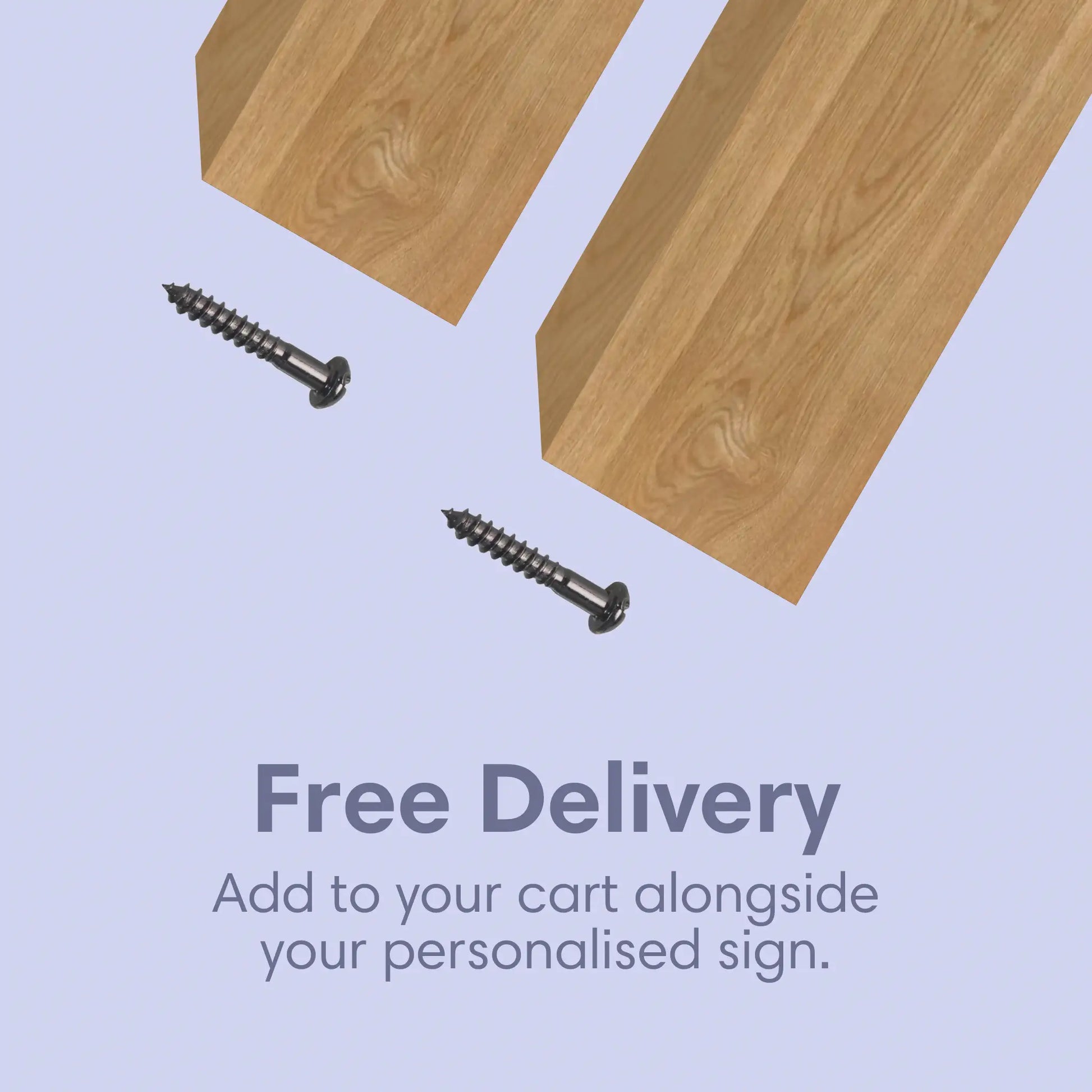 free delivery on all sign and wooden post orders