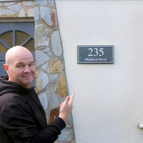 video on what to expect when ordering a slate house sign from the bespoke sign house